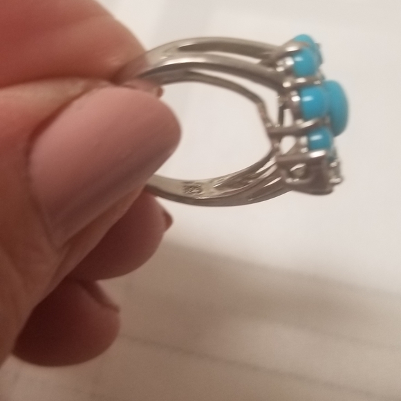 💥SLEEPING BEAUTY💥  for under $40 Turquoise Ring Sz 6  925 SS - Picture 3 of 4